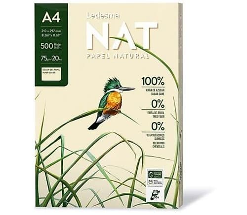 Papel A4 75gr 500 Hojas Beige Caña De Azucar
