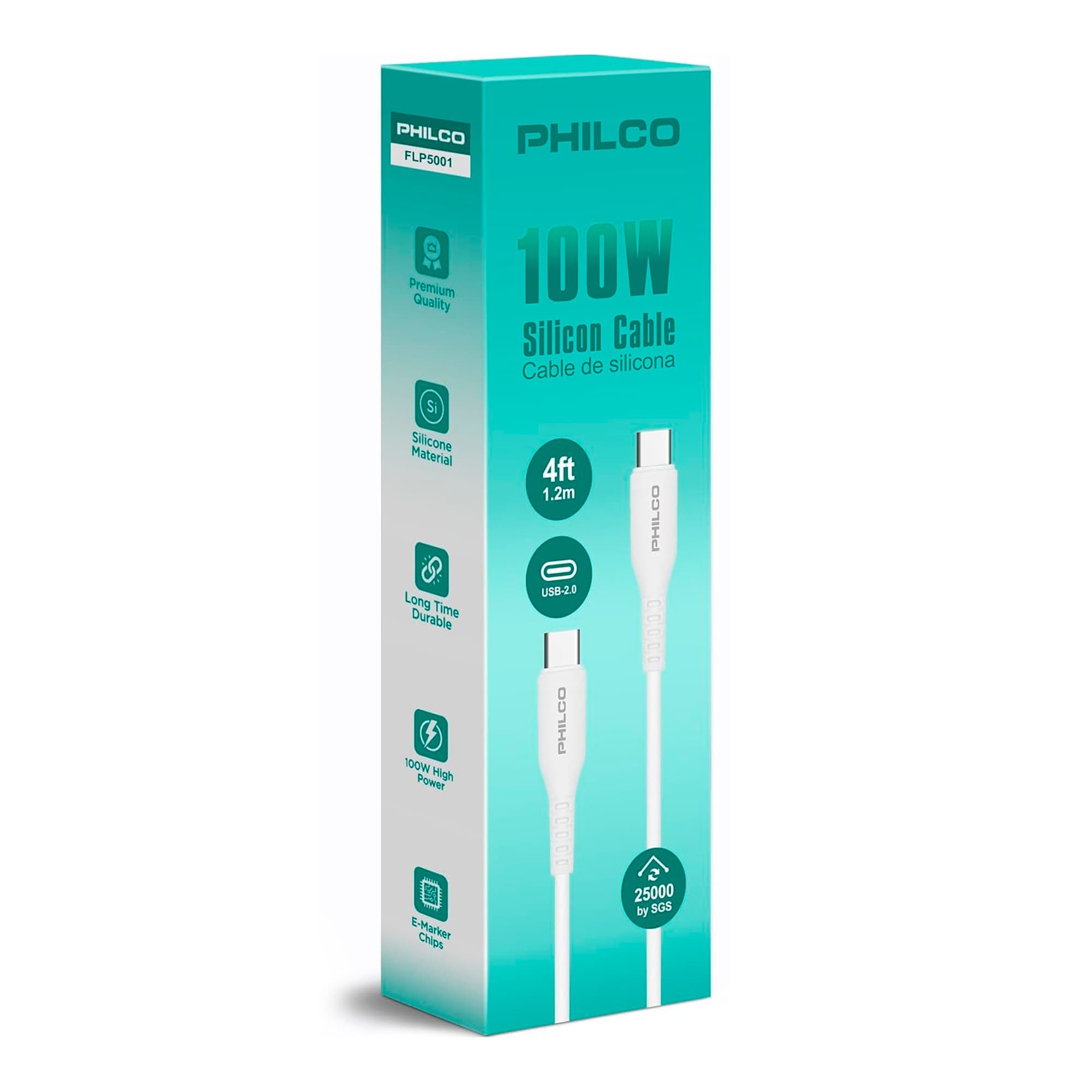 Cable Usb C - Usb C Philco 100w 10gbps 1.2m