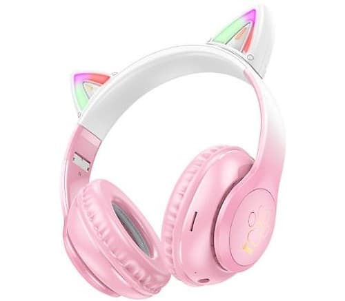 Hoco W42 Headphones Cat Con Orejas P/Niños Bt Cherry Blossom