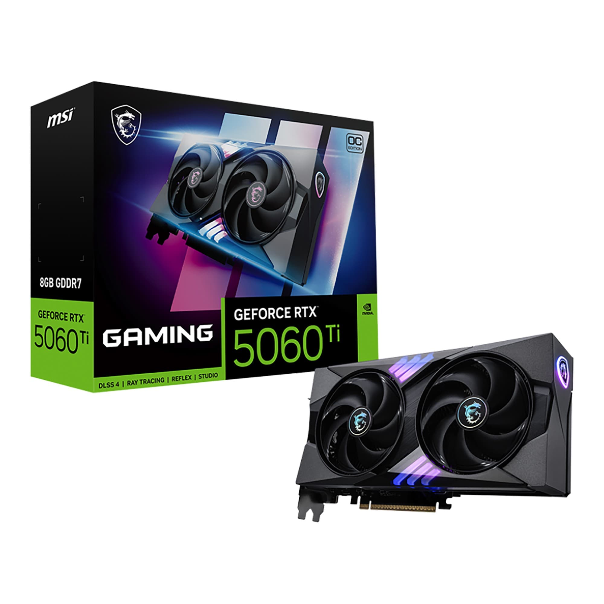 Tarjeta De Video Msi Nvidia Geforce Rtx5060ti 8gb Gddr7 Gaming Oc