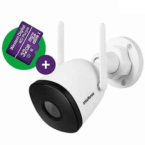 Cctv Cam Ip Mibo Im5 Sc Exterior Wd 32gb Intelbras