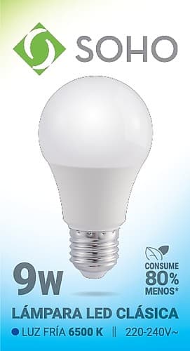 Lámpara Led Soho E27 9w Fria X 10 Unidades