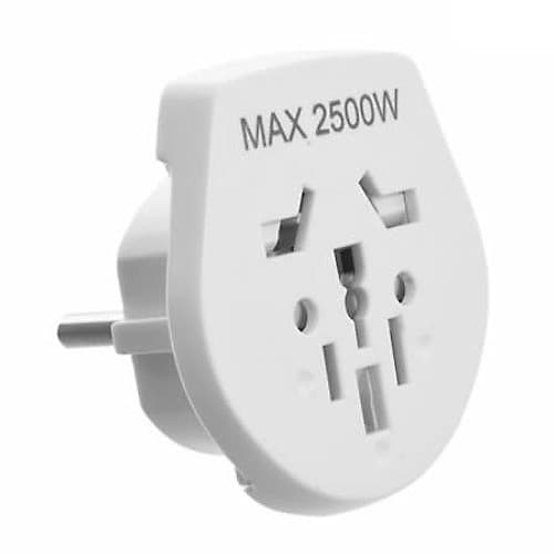 Electricidad Adaptador Universal A Schuko Blanco Vivion