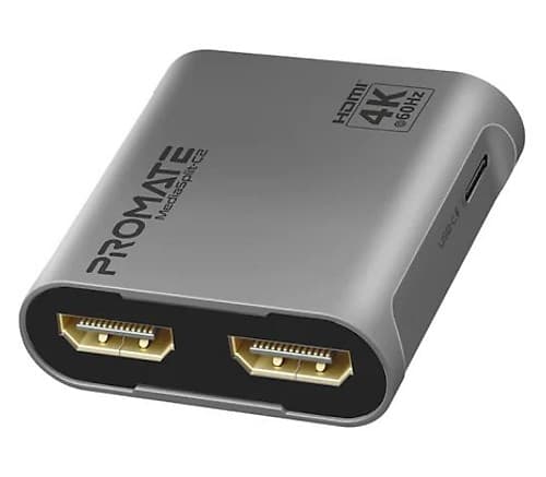 Promate Mediasplit-C2 Adaptador Hdmi A Dual Hdmi 4k Black (O)