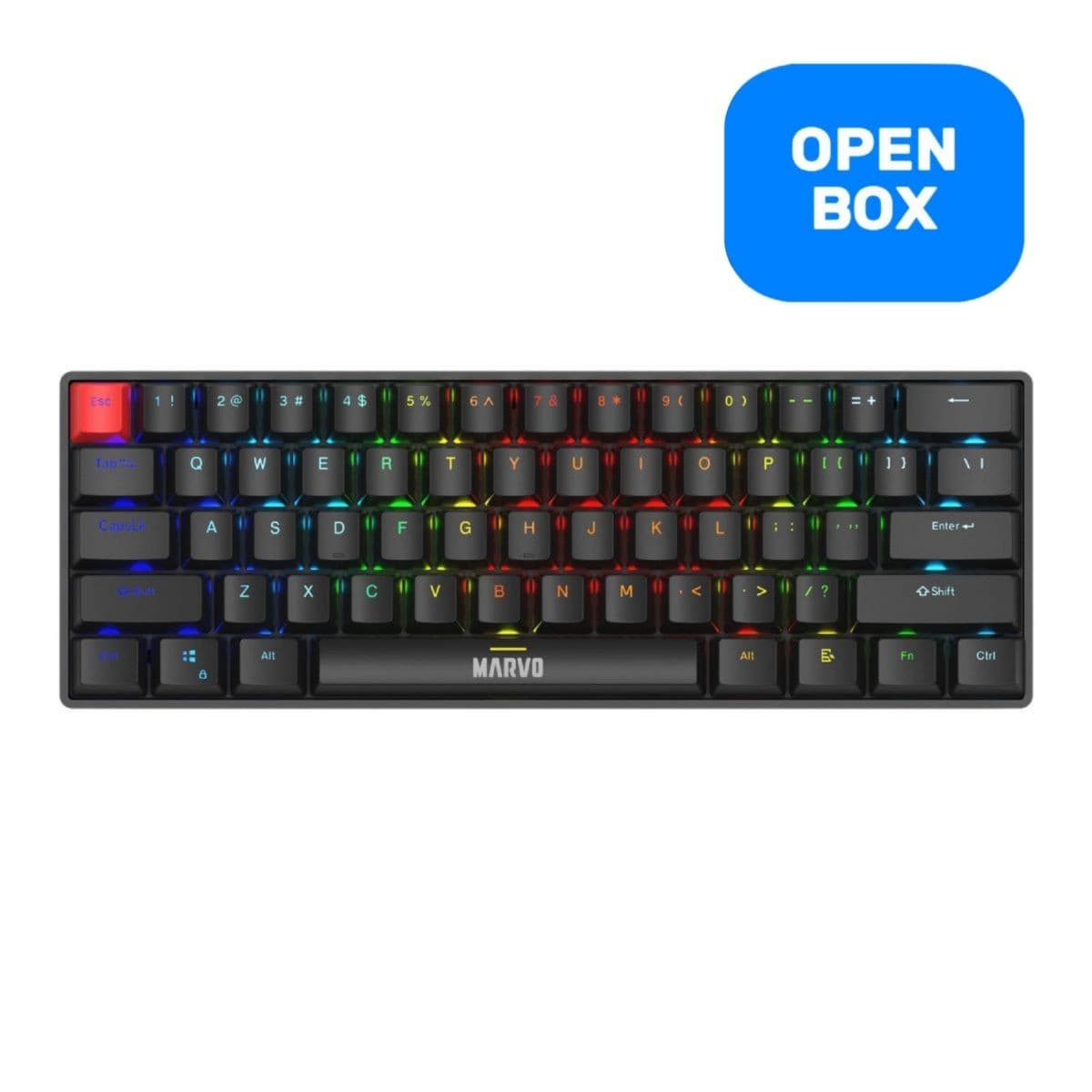 Teclado Marvo Mecánico Kg933g Saber 61 Sp Rgb Bkob