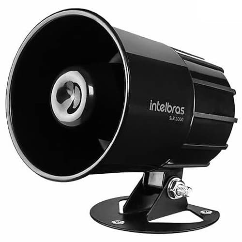 Alarma Sirena Magnetica 115db Negra Anti-Uv Sir 2000 Intelbras