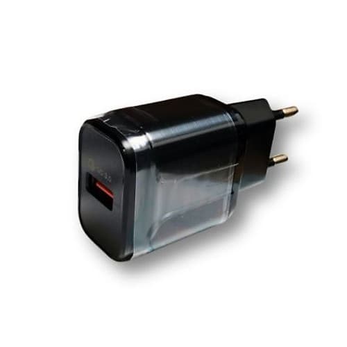 220v A Usb H - Quick Charg 3 A - Negro