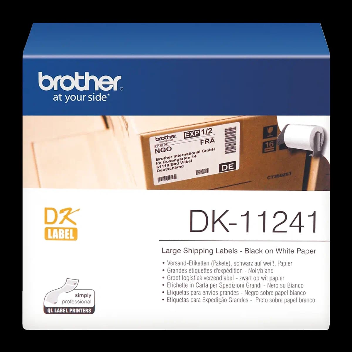 Etiquetas Brother Dk1241 (101mm X 152mm)