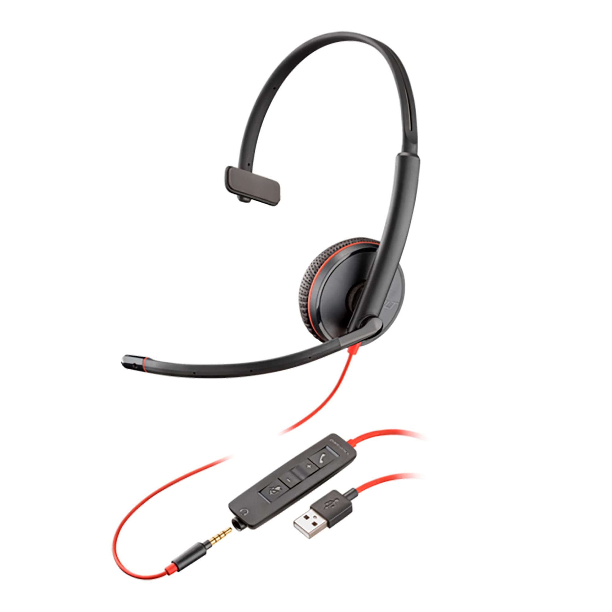 Auriculares Cableados Usb A 3.5mm Hp Blackwire 3215 28mm