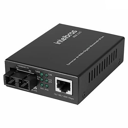 Fibra Conversor Media Giga Monomodo 20km Kgs 1120 Intelbras