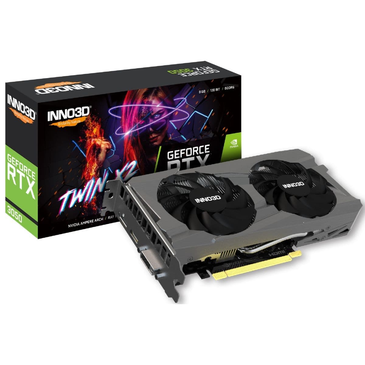 Tarjeta Inno3d Geforce Rtx 3050 8gb Twin X2