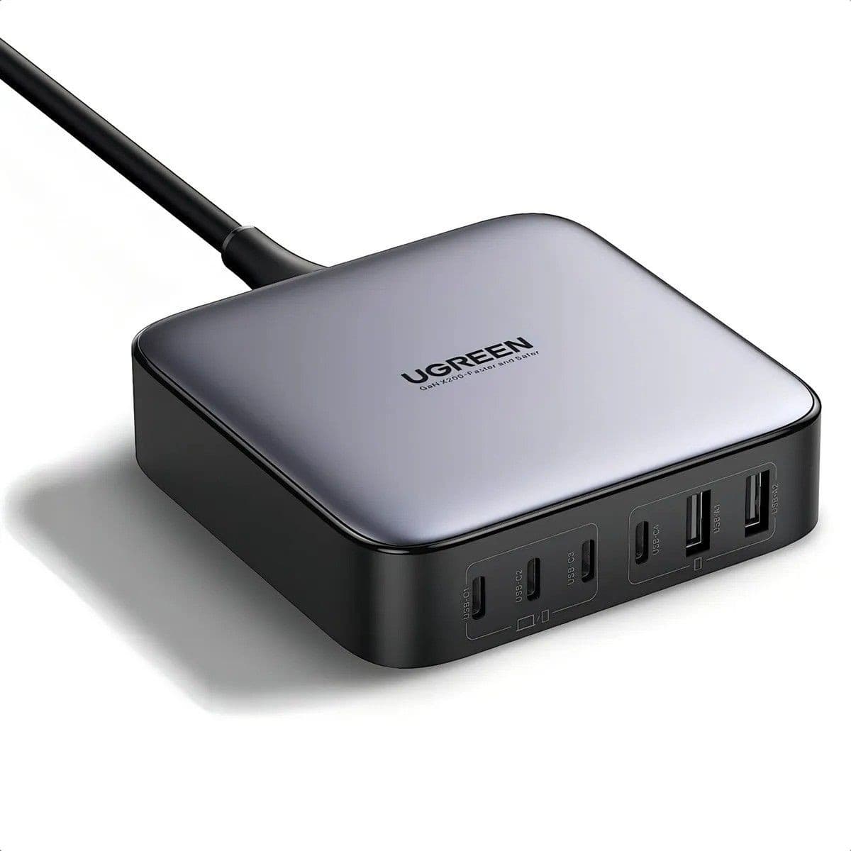 Cargador Ugreen P/Escritorio 200w 2usb + 4usb-C