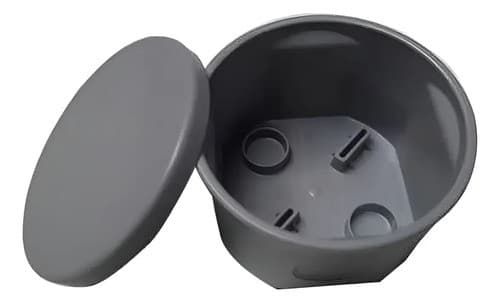 Caja Estanco Pvc Redonda Gris 80 X 50 Gris