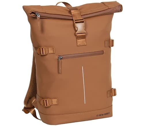 New Rebels 51.130631 Mochila William Riverside 19l 15.6" Cognac