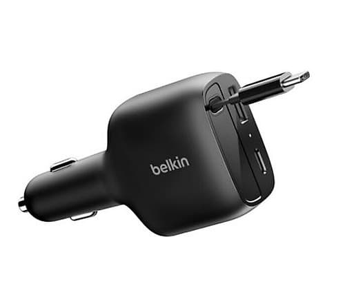 Belkin Ccc001fqbk Cargador P/Auto Usb-C 60w - Usb-C 30w - Usb-A 12w