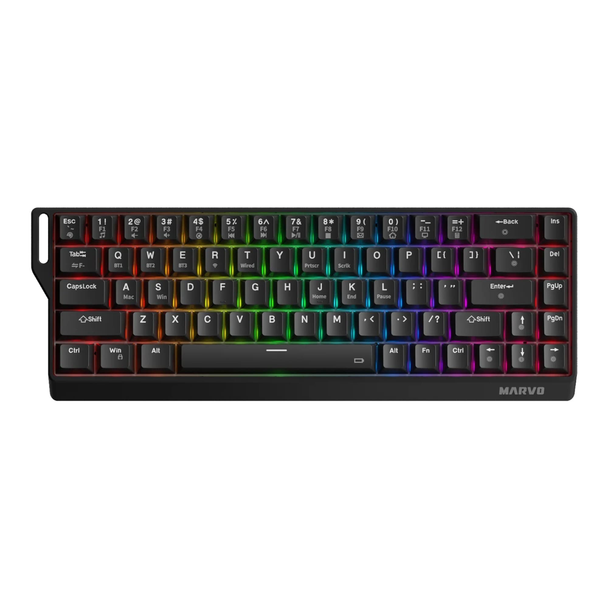 Teclado Gaming Inalámbrico Marvo Kg965w Mecánico Iluminación Rgb