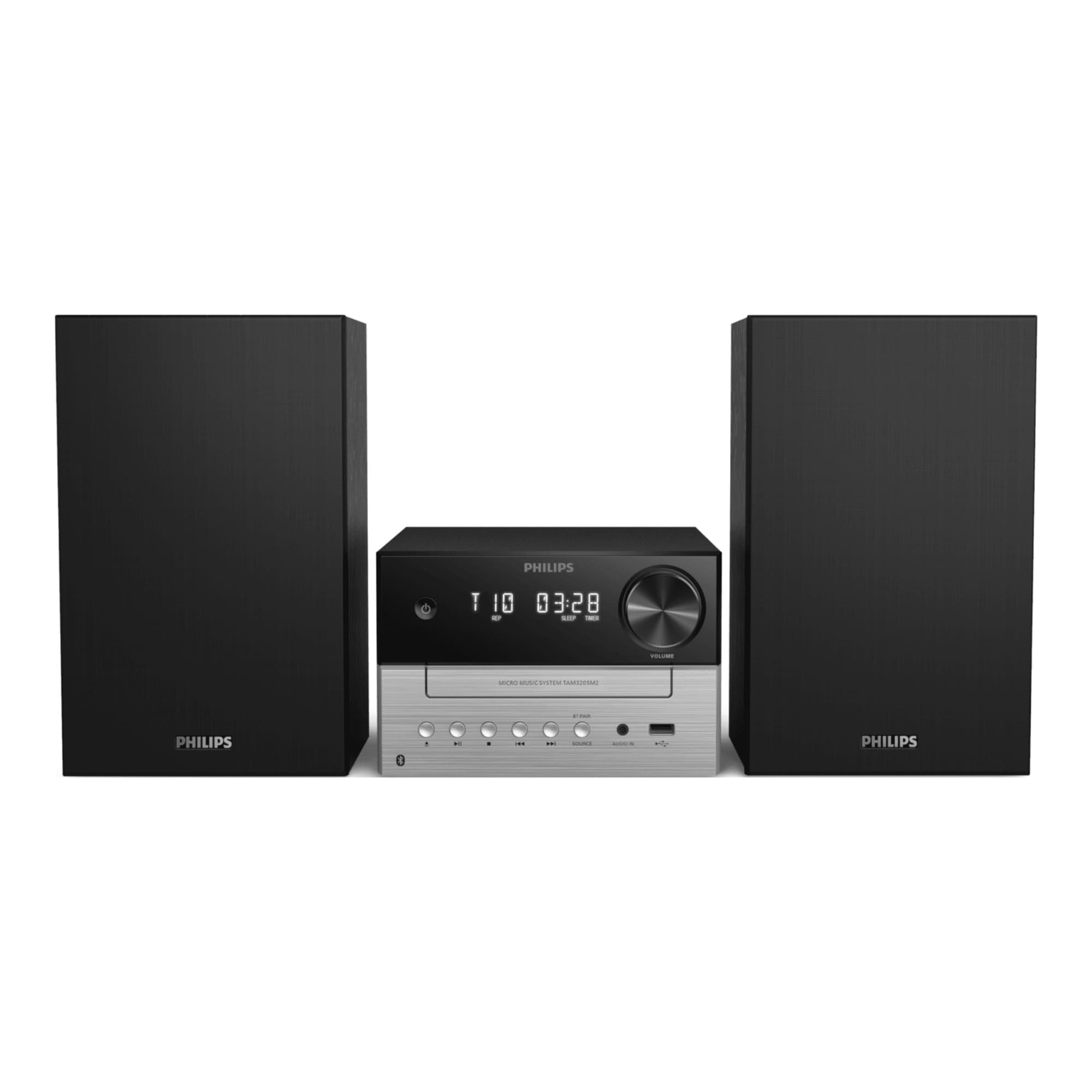 Micro Sistema Philips Tam3205m2 20w Estéreo Bt Fm Cd Mp3
