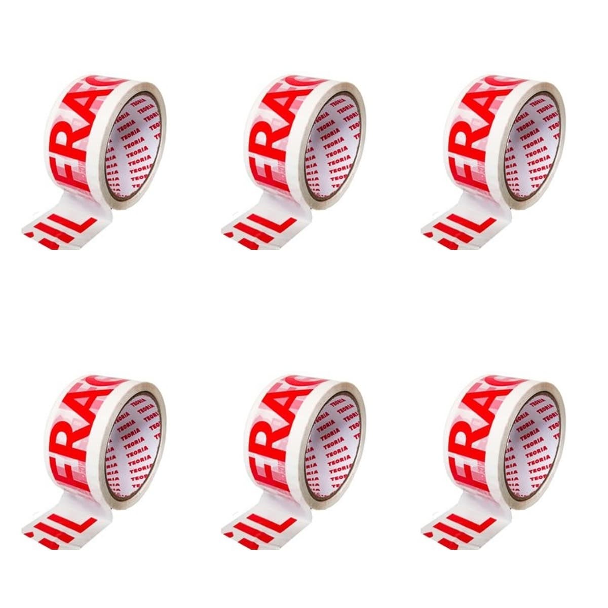 Pack: Cinta Adhesiva P/Embalaje Fragil 48mm X 50m Teoria+