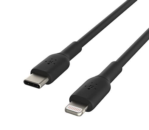 Belkin Caa003bt1mbk Cable Usb-C A Lightning Negro 60w 1m