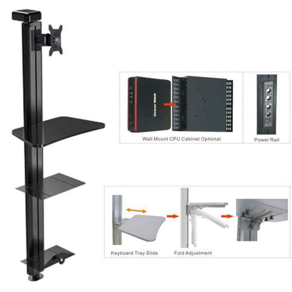 Vf-Soporte De Pared 10" A 24" C/Bases 100x100
