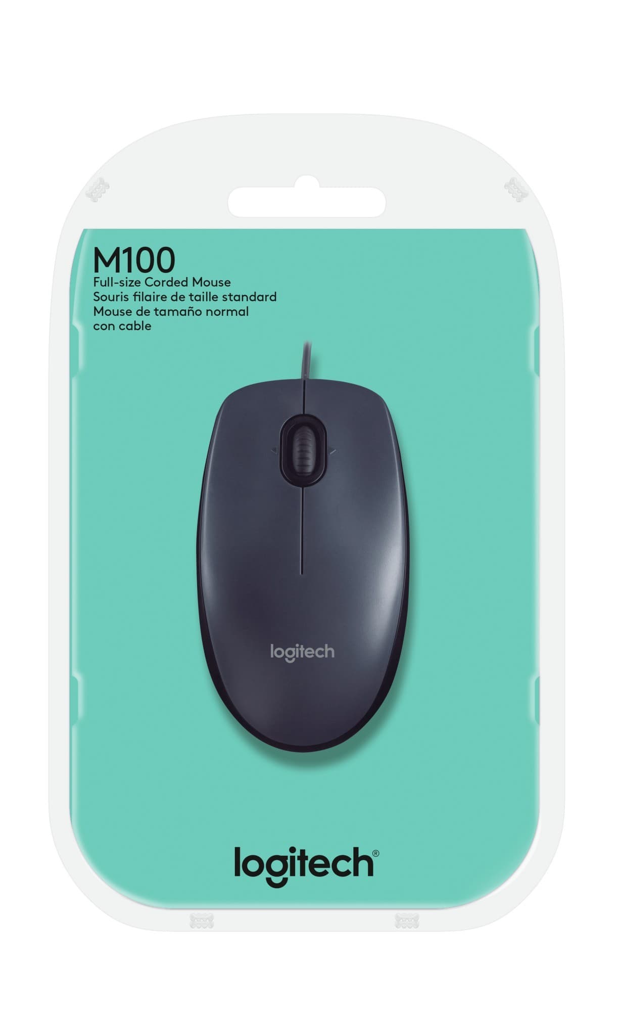 Mouse Logitech M100 Óptico Con Cable Usb 1000 Dpi Ambidiestro Negro