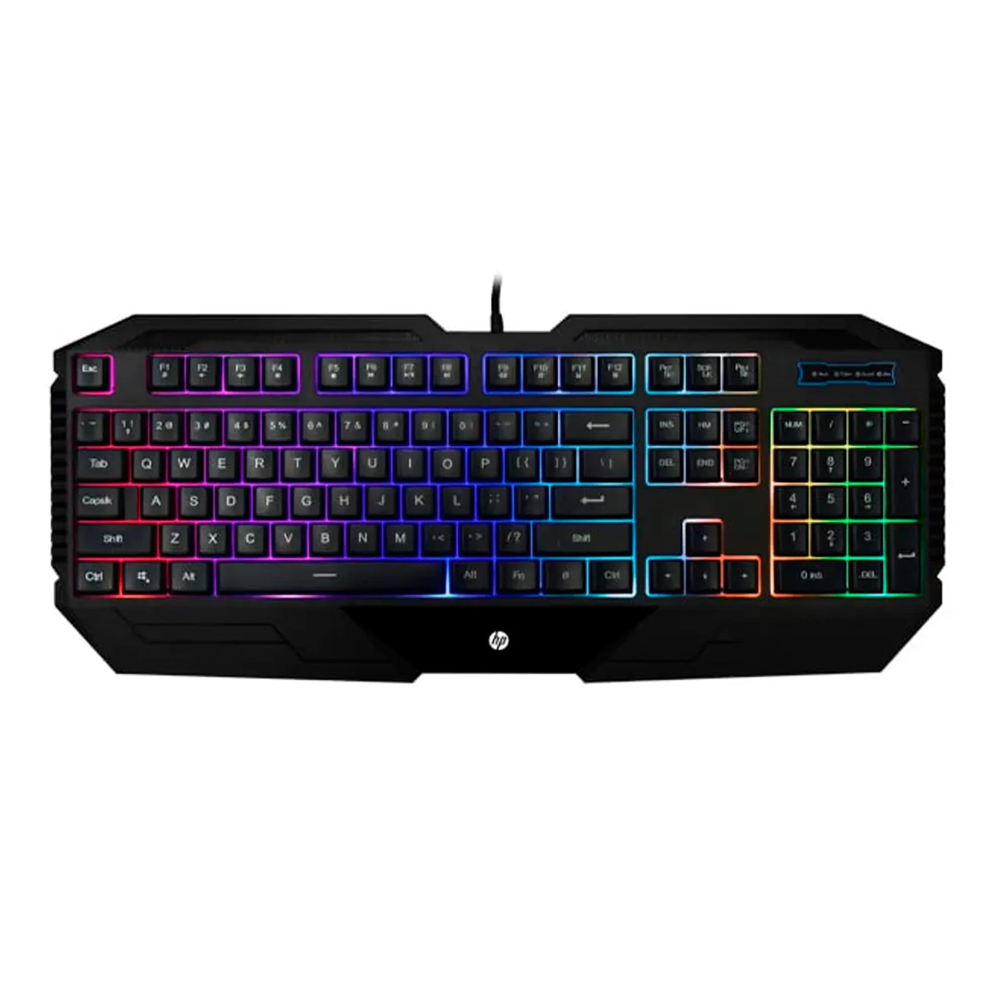 Teclado Gaming Usb A Hp K130 Español Membrana Rgb