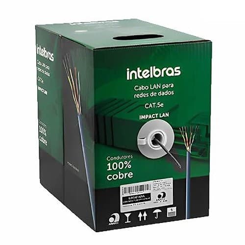 Cable Utp Cat5e Interior 305m Gris Cobre Intelbras Il5ccz