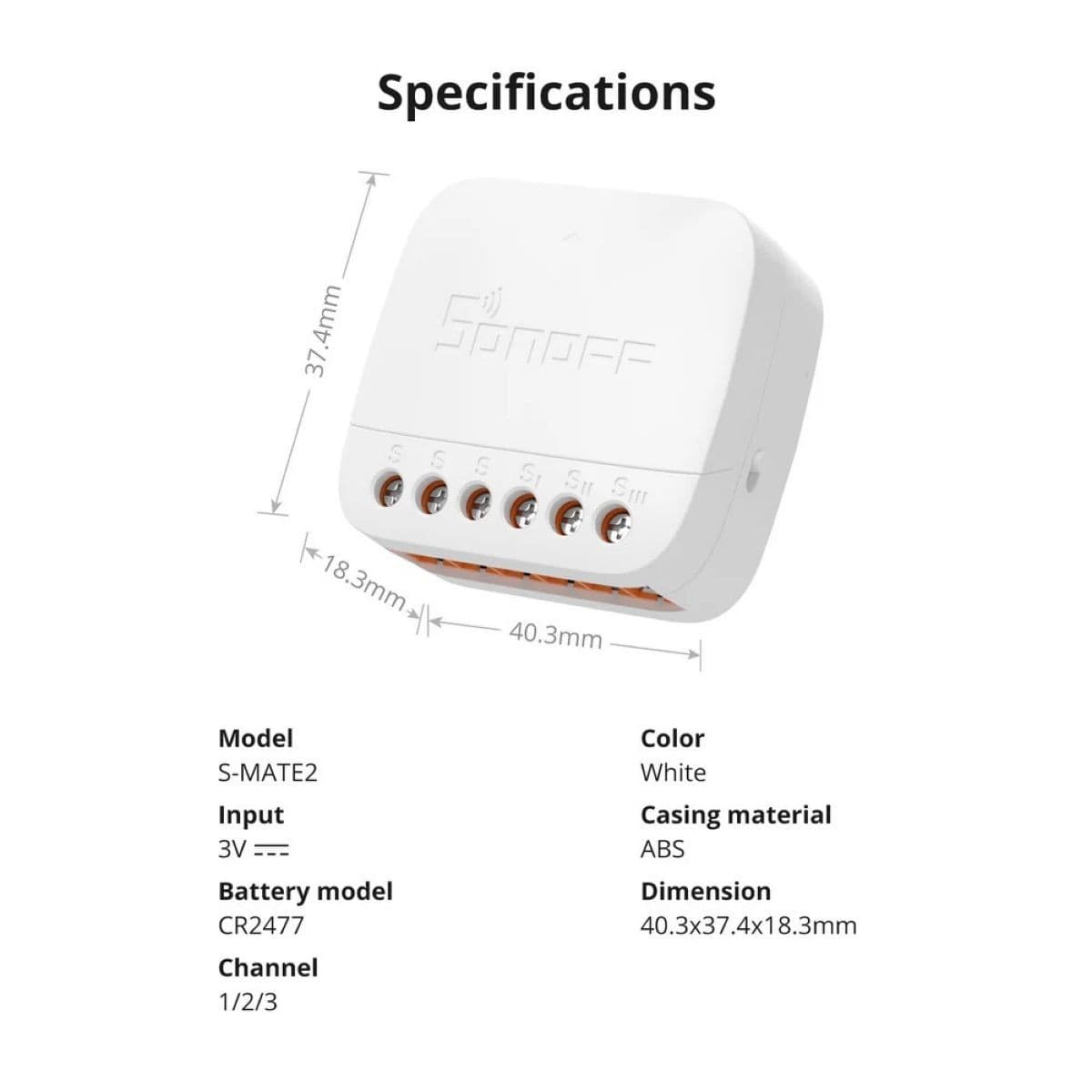 Switch Mate Sonoff S-Mate2 W/Batería