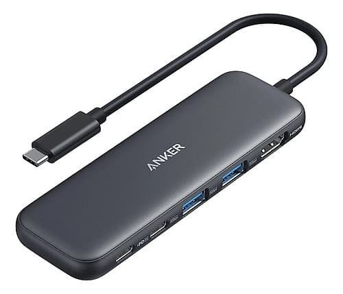 Hub 5 En 1 Anker 332 Usb-C Con Hdmi. Usb-C/A Y Pd-In De 100w Plateado