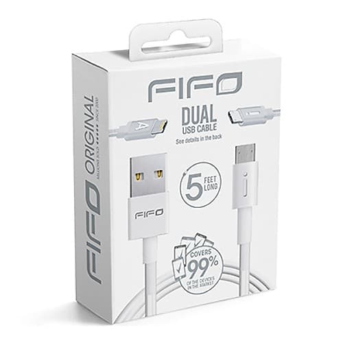 Cable Fifo Dual Usb A Micro Usb / Lightning 1.5 M