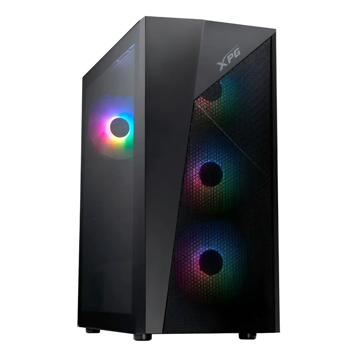 Gabinete Xpg Lander 501c-Bk Gabinete Gamer Con Diseño De Alto Flujo De Aire. Panel Frontal Tipo Malla Y Formato Mid Tower
