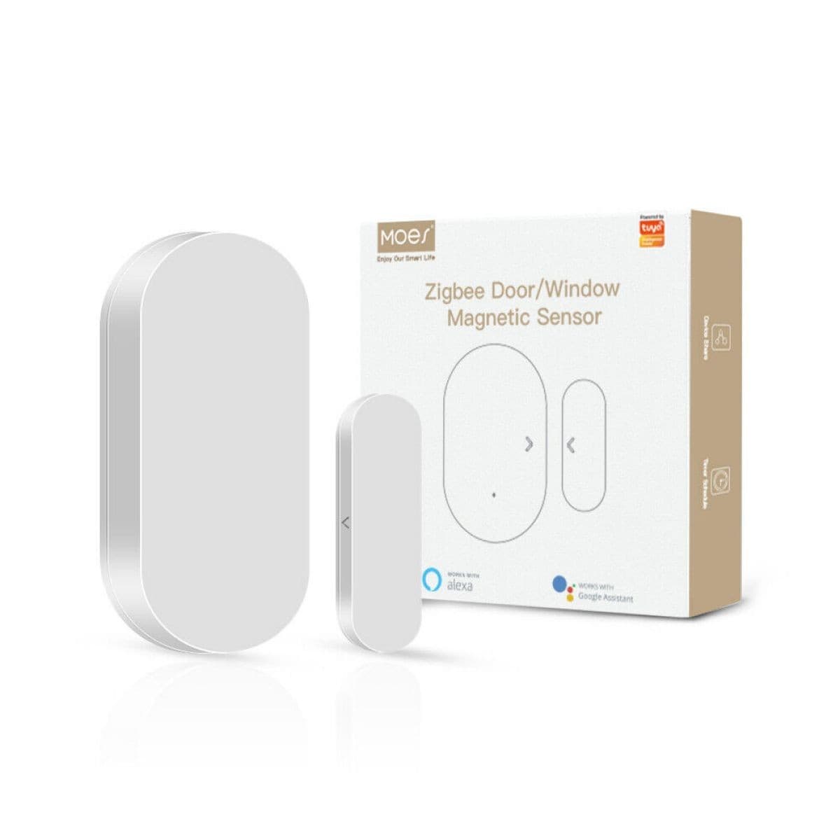 Sensor Magnetico De Puerta Zigbee/Bateria 2 Moes