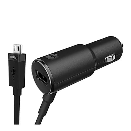 Cargador Para Auto Motorola Turbopower 25 Usb A + Micro Usb