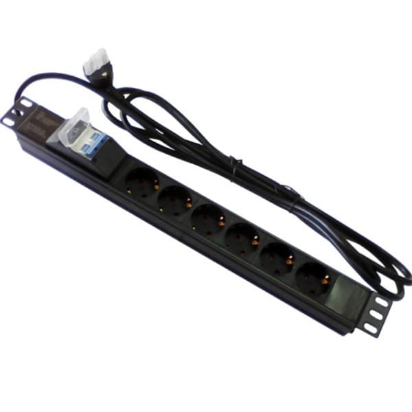 Vf-Pdu 6 Tomas Schuko Con Llave Termica 3 Mts - 19"