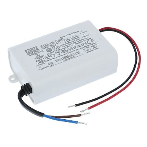 Driver De Alimentación Led Ip42 Cc Ac/Dc 16-24v 700ma