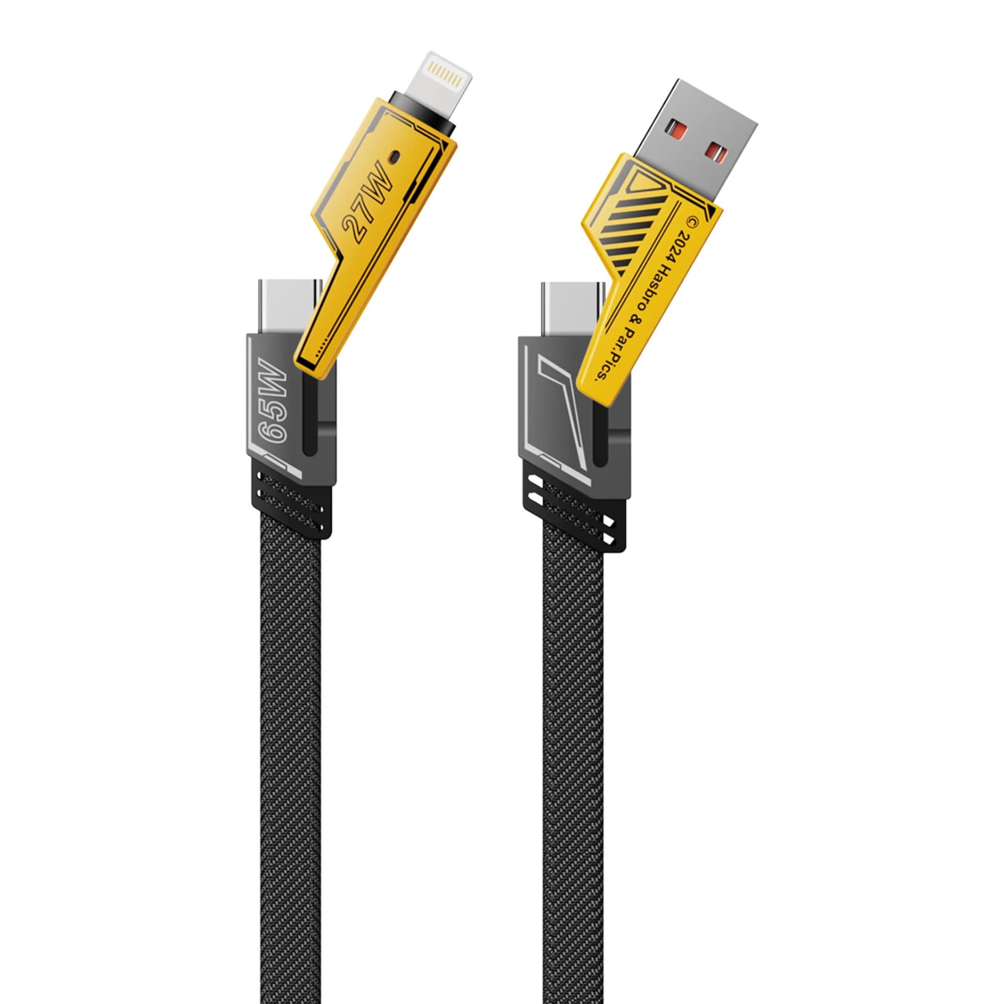 Cable De Datos Transformers 4en1 Usb A / Usb C / Lightning 6a 1m