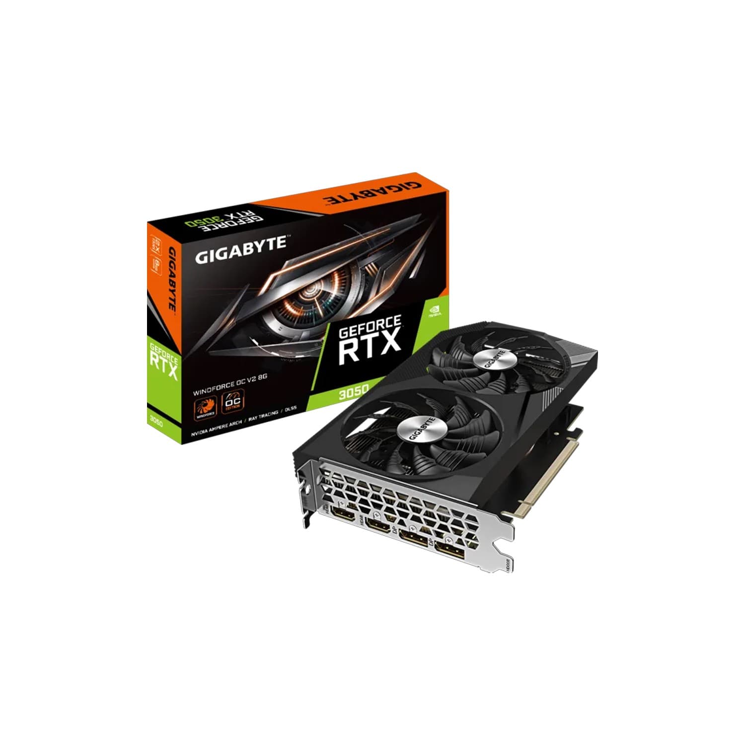Tarjeta De Video Gigabyte Geforce Rtx 3050 Windforce Oc V2 8gb Gddr6