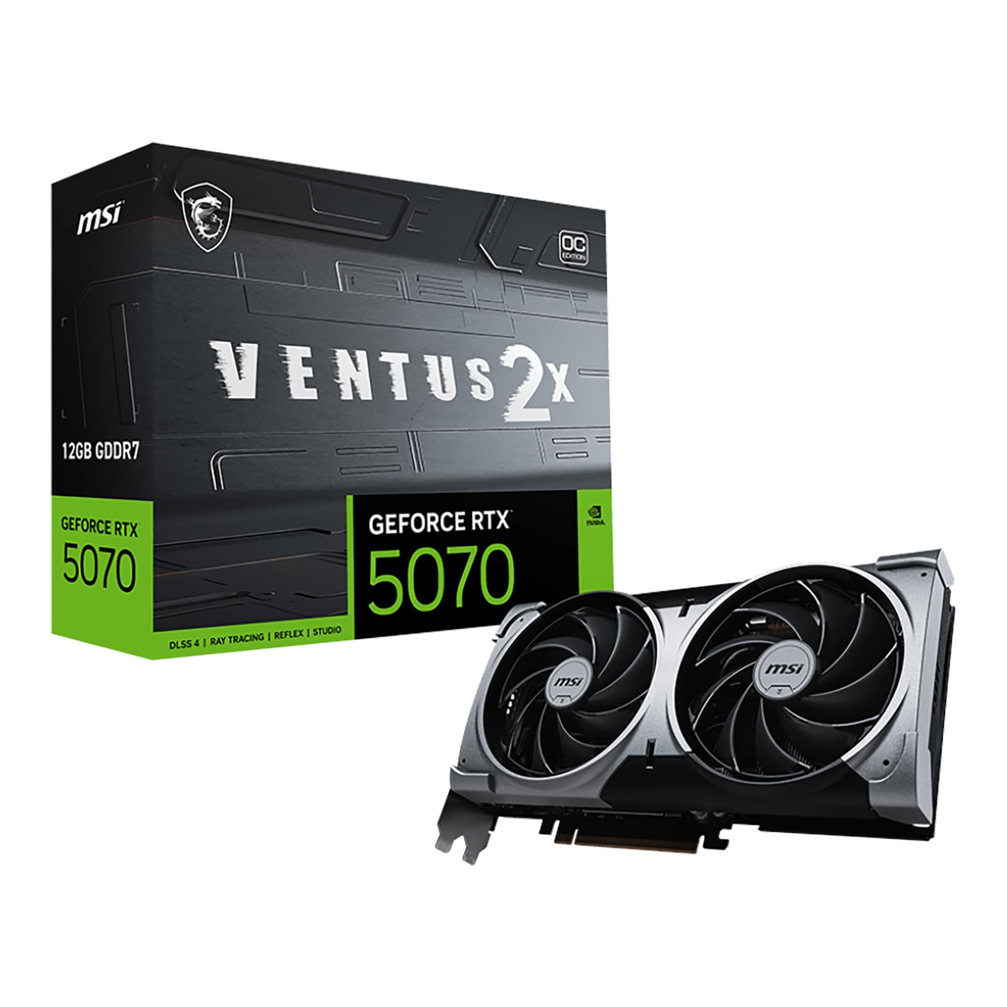 Tarjeta De Video Msi Nvidia Geforce Rtx5070 12gb Gddr7 Ventus 2x Oc