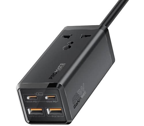 Promate Powerbrix-Gan65 Estacion De Carga Multipuertos 65w (O)