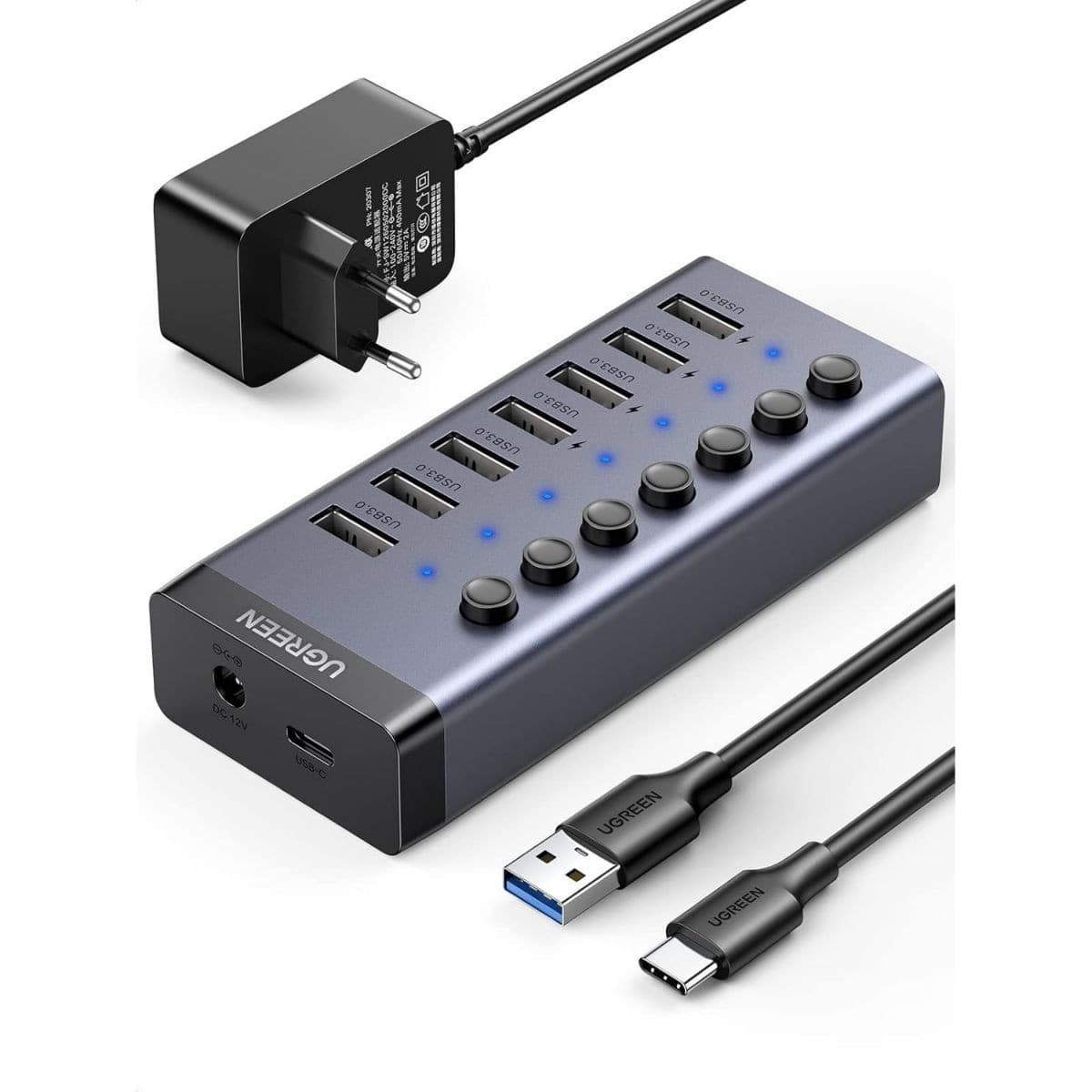 Hub Ugreen 7 Puertos Usb 3.0 24w