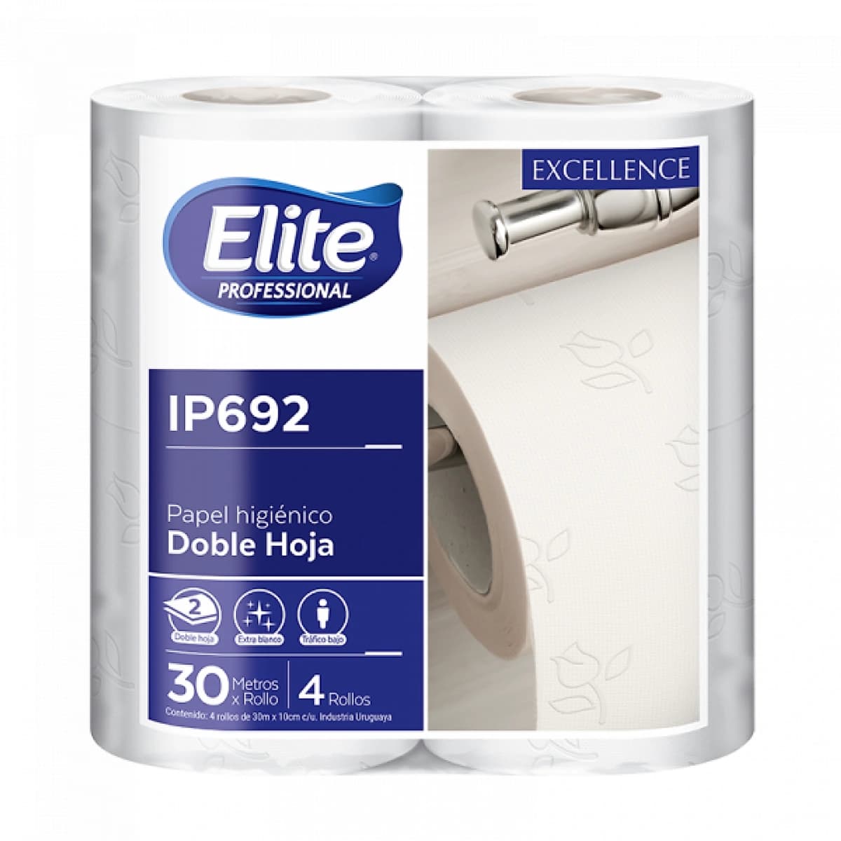 Papel Higiénico Elite Professional Bajo Metraje Excelence 30m - 4 Rollos