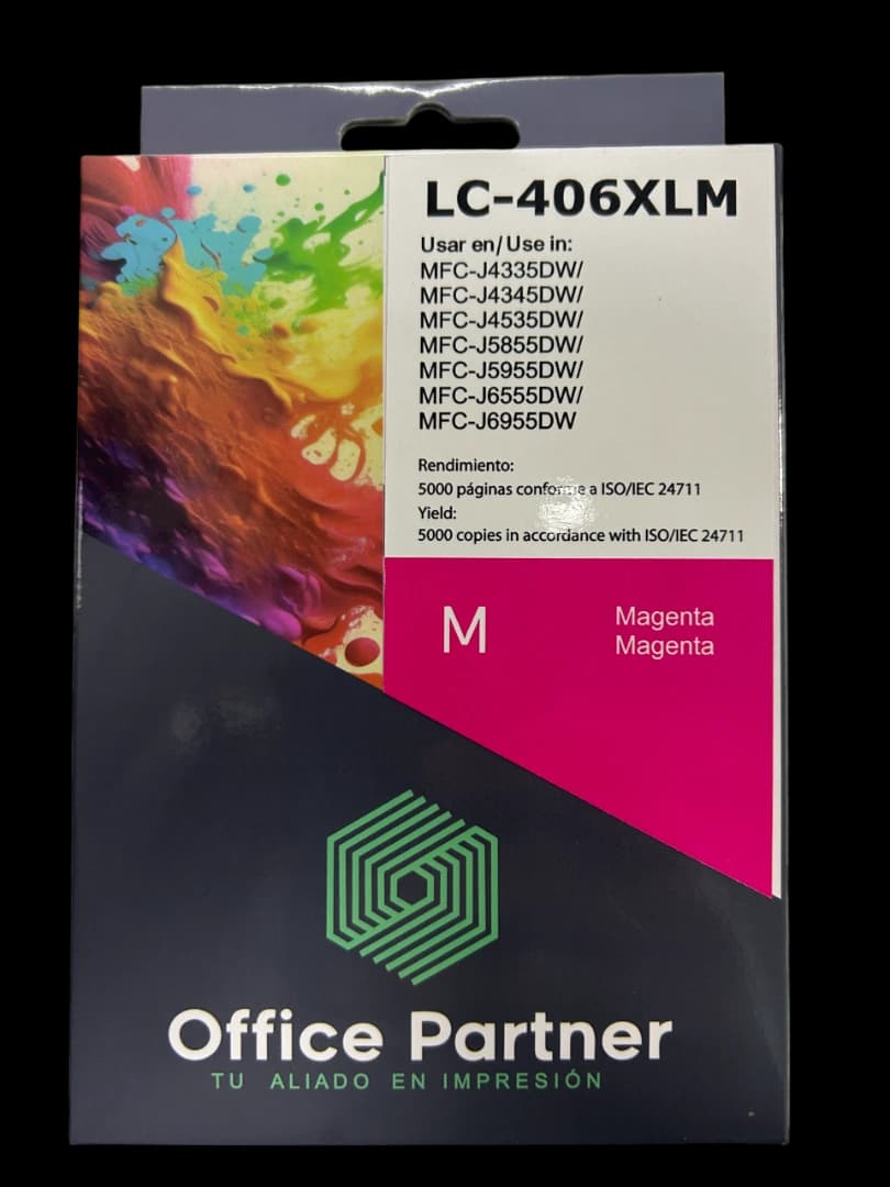 Tinta Office Partner Lc-406xlm Para Brother Magenta/ Rojo
