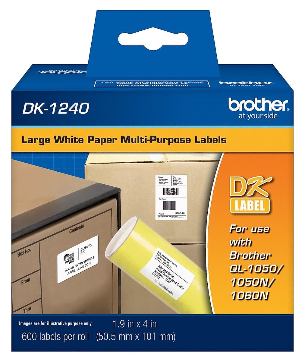 Etiquetas Brother Dk1240 (51 Mm X 102 Mm)