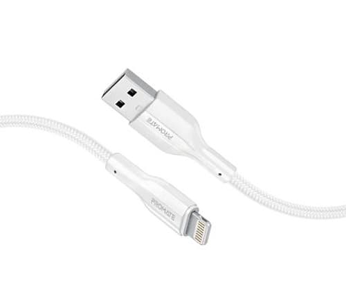 Promate Xcord-Ai200.White Cable Usb-A A Lightning 2m