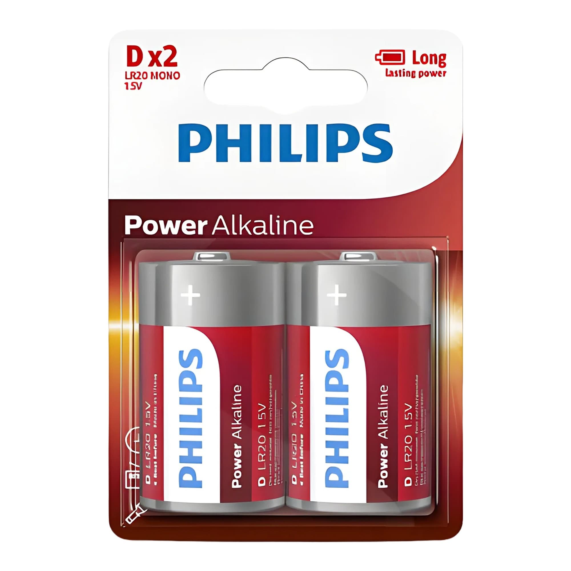 Pila D Alcalina Philips Lr20p2b/97 Pack X2 1.5v