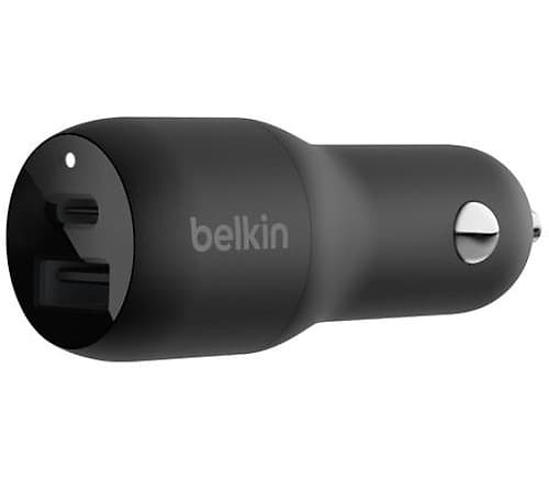 Belkin Ccb004btbk Cargador Para Auto 1 Usb-C/1 Usb-A 37w Black