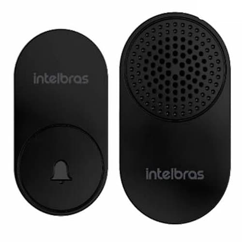Porteria Timbre Inalambrico Cik 102 Dinamo Negro Intelbras
