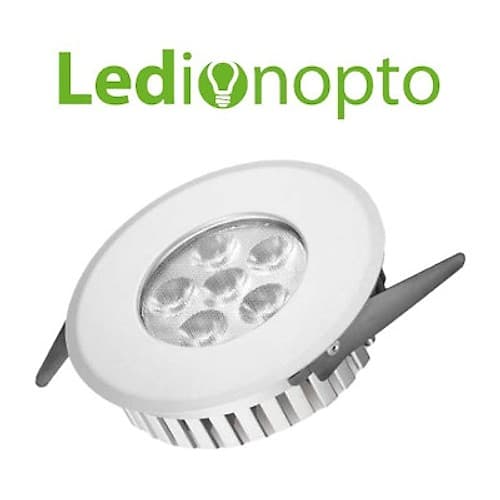 Lámpara Led Ledion Embutir 20w 3000k Aro Blanco 60°