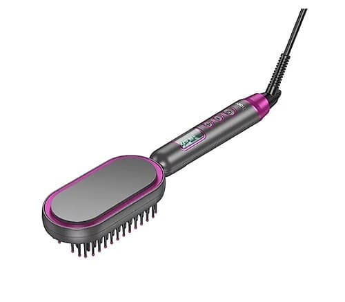 Hoco Hp44 Cepillo Alisador C/Pantalla Digital Rose Red