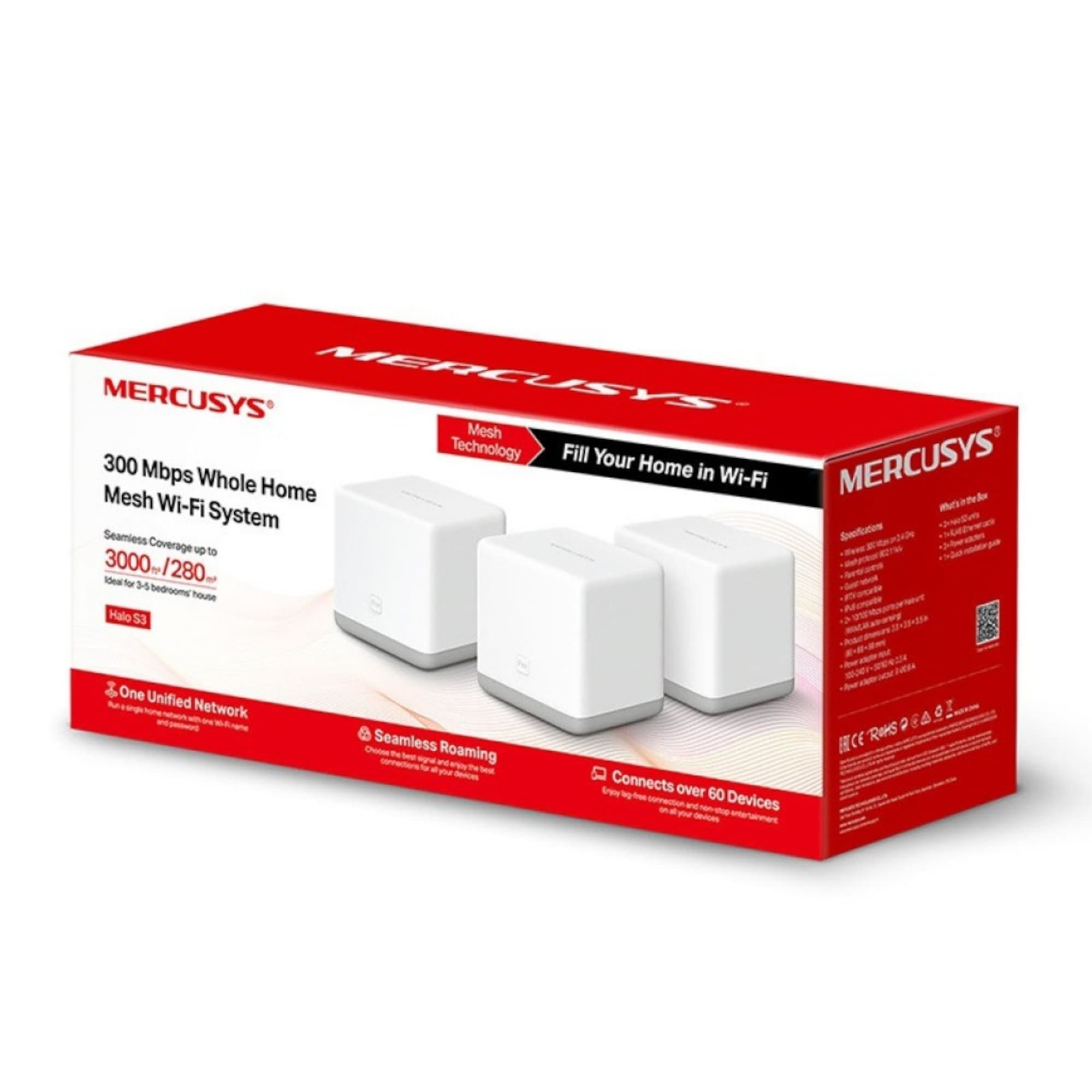 Router Mercusys Halo S3 300mbps Pack X3